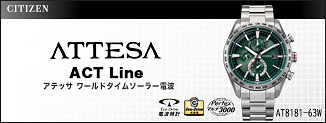 シチズン アテッサ エコ・ドライブ　電波時計 スーパーチタニウム AT8181-63W